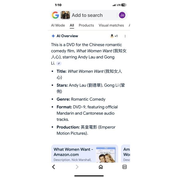 Chinese DVD 荷里活經典愛情喜劇《偷聽女人心》親 切情話更貼妳心 What Women Want Hollywood Romance - Picture 2 of 12